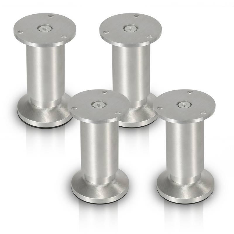 4X Möbelfüße Sockelfüße Sockelfüße Stellfuß Couchfüße Möbelfuß Verstellbar-Aluminium-200mm