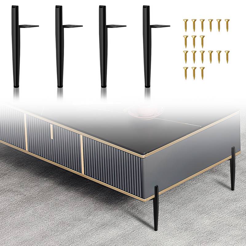 4X Möbelfüße Sockelfüße Sockelfüße Stellfuß Couchfüße Möbelfuß Verstellbar-Metall-13cm