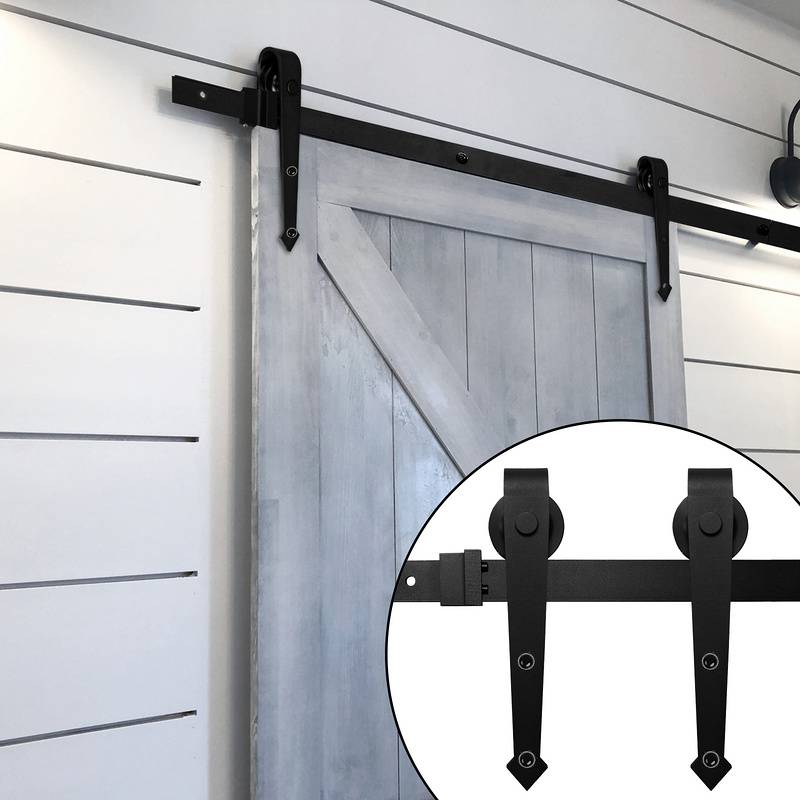 Schiebetürsystem Bodenführungsrolle Laufschiene Schiebetürbeschlag—Arrow—363cm