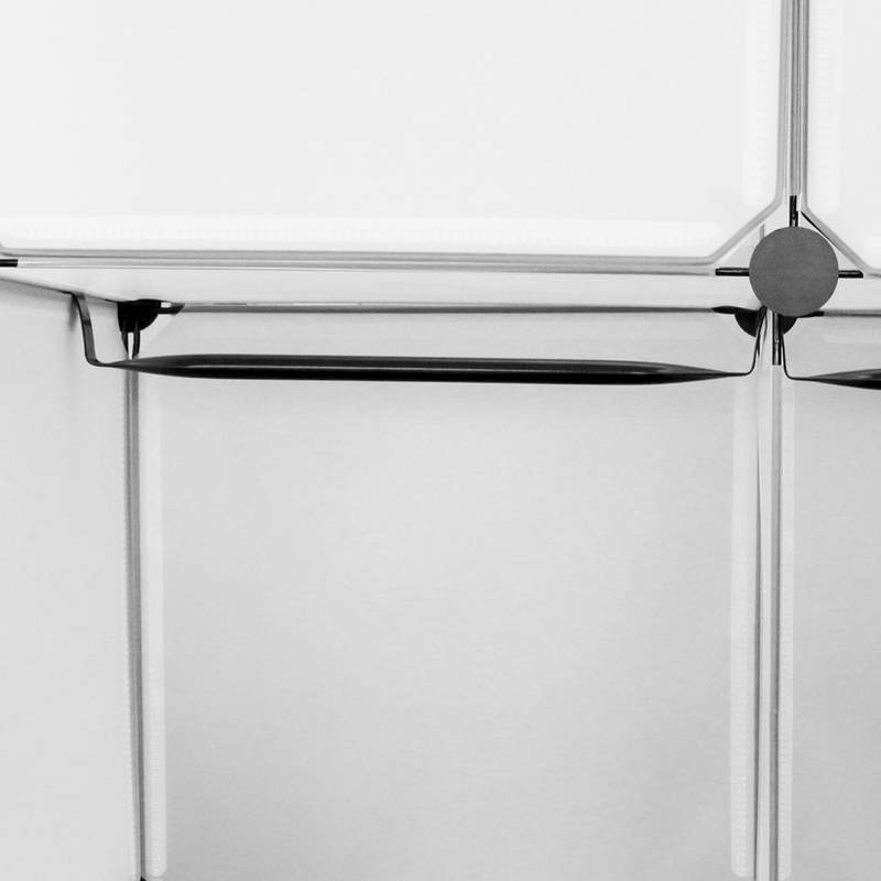 Regalsystem Kleiderschrank Kleiderschrank DIY Kunststoff Garderobe für Miethaus Stapelbar 20 Boxen/Weiß