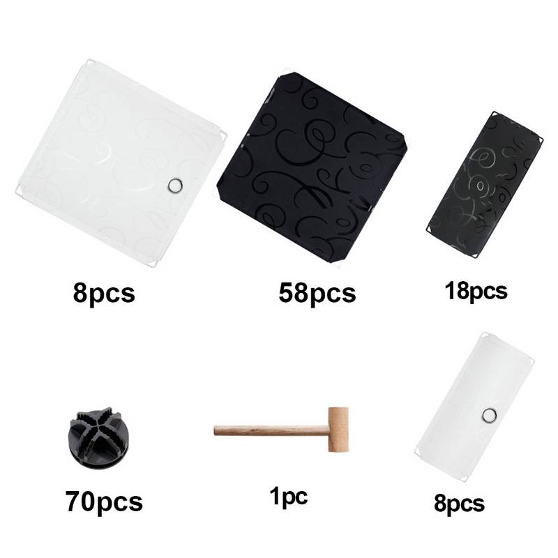 Regalsystem Kleiderschrank Kleiderschrank DIY Kunststoff Garderobe für Miethaus Stapelbar 16 Boxen/Dekor bedruckt