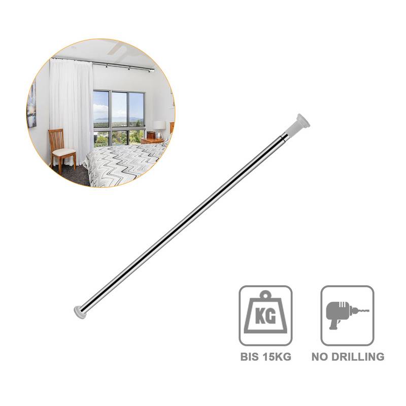 Duschvorhangstange Teleskopstange Edelstahl Klemmstange Ohne Bohren 110-200cm
