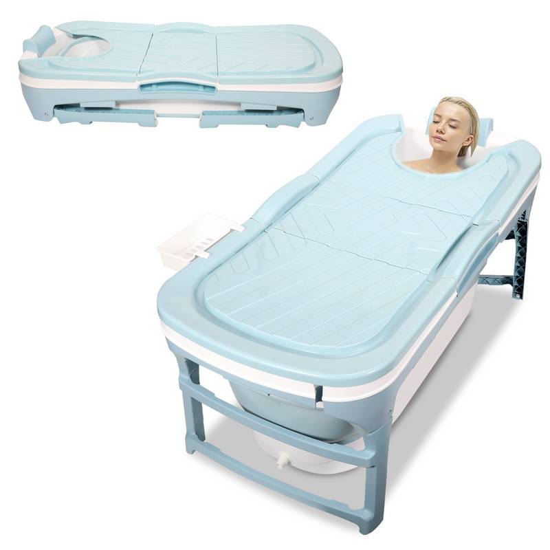 Badewanne Erwachsene Mobile einweichende Dusche, zusammenklappbare Platzsparend SPA für kleine Bäder Spa 118x60x50cm