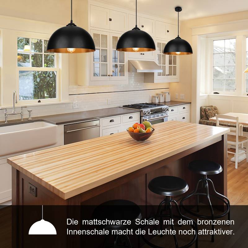 Pendelleuchte Pendelleuchte Durchmesser 30cm E27 Metall Moderne Lampe, ohne Leuchtmittel