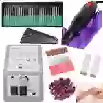 Nagelfräser Schleifgerät set Nailart Nagelschleifer Maniküre & Pediküre Set Nagelfräser Grau Nagelfräser Schleifgerät set Nailart Nagelschleifer Maniküre & Pediküre Set Nagelfräser Grau