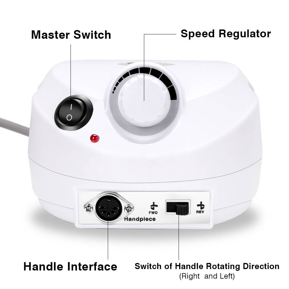 Nagelfräser Schleifgerät set Nailart Nagelschleifer Maniküre & Pediküre Set Nagelfräser Weiß-Tyb B