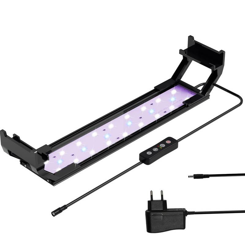 35-50cm LED Aquarium Beleuchtung Fisch Tank Lampe Vollspektrum Pflanzenlicht für Aquarienpflanzen Wachstum