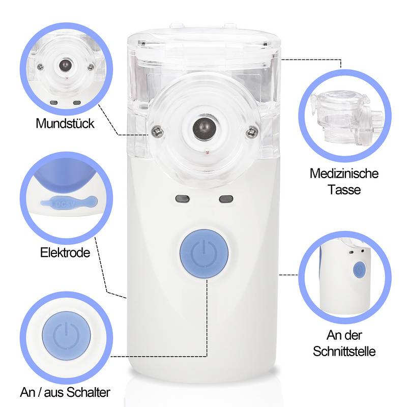 Inhalator Tragbarer Handvernebler Machine Mesh Steam Inhalator für Kinder, Erwachsene