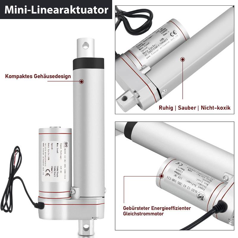 1500N Verstellantrieb Linearantrieb Linear Antrieb Actuator Linearmotor Linearantriebsmotor DC12V 50mm