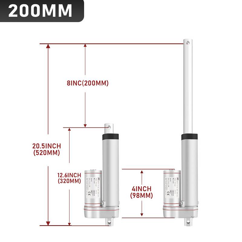 1500N Verstellantrieb Linearantrieb Linear Antrieb Actuator Linearmotor Linearantriebsmotor DC12V 200mm