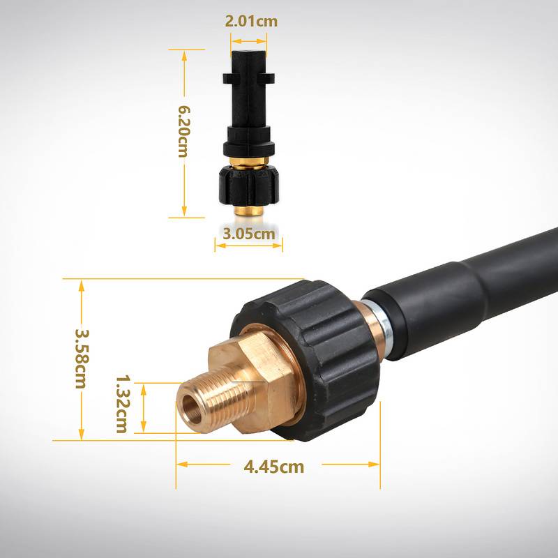 Rohrreinigungsschlauch,160 bar,Rohrreinigungsset geeignet für Hochdruckreiniger Kärcher, inklusive Adapter für Bajonett oder Lavor Anschluss,10m