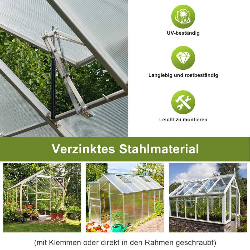 2X Automatischer Fensteröffner 14 kg Hubkraft stufenloser Öffnungswinkel Fensterheber Fenster
