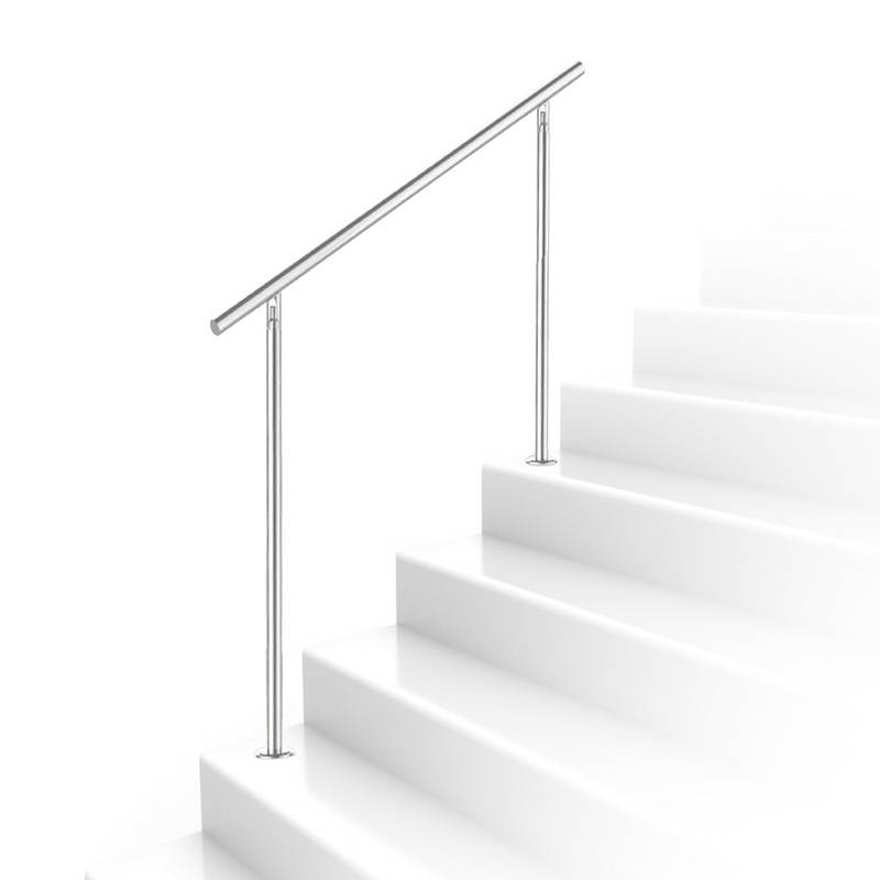 Treppengeländer Geländer Edelstahl 100 cm ohne Querstreben Ø 42mm für Innen und Außen Garten Treppenhaus