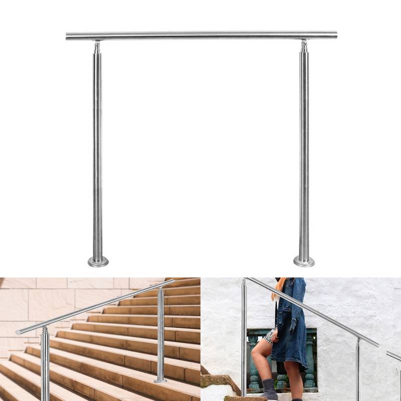 Geländer Treppengeländer Ø 42mm Edelstahl Handlauf für Innen und Außen geeignet 180cm mit 5 Querstreben