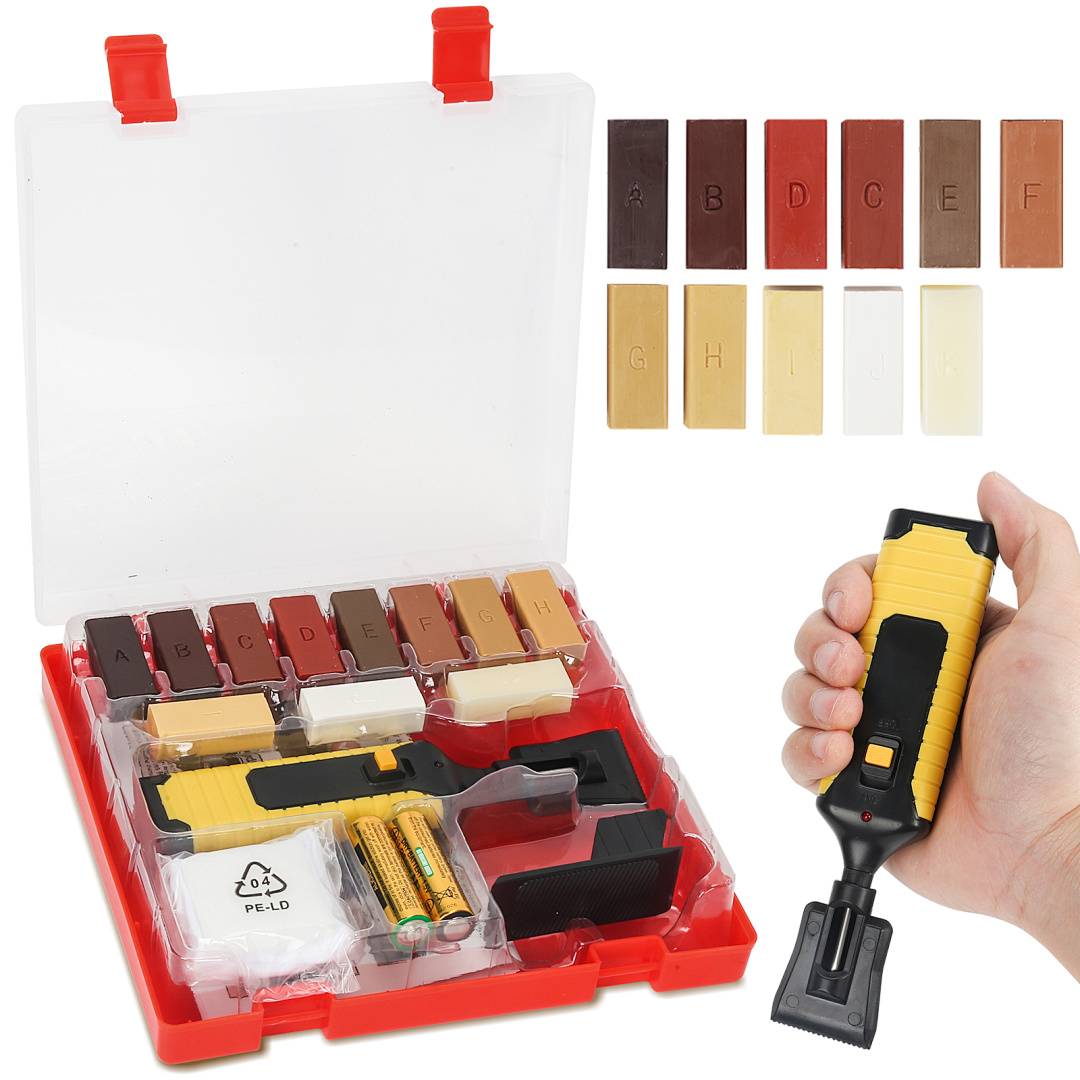 Holzreparaturset Laminat Reparatur Reparaturset für Parkett, Laminat und Holzoberflächen Holzoberflächen Linoleum Kunststoff