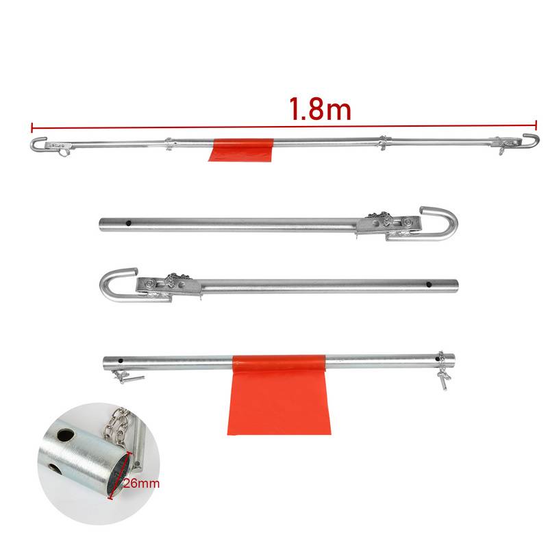 SWANEW Abschleppstange 1.8m 3tlg bis 2T Kfz mit Dämpfung Zugstange Auto Abschlepphilfe