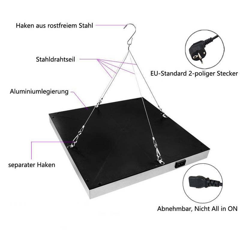 SWANEW 45W LED Grow Lampe, Pflanzenlampe 225 LEDs Rot&Blau, Wachstumslampe mit Schalter für Zimmerpflanzen Gemüse und Blumen [Energieklasse A+]