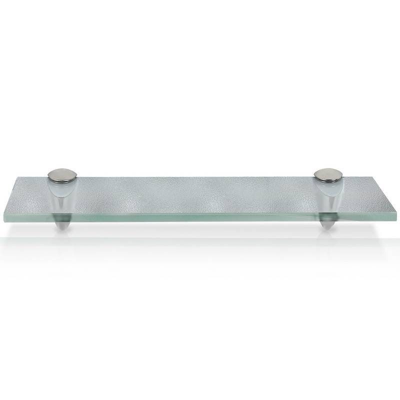 Glasregal 40x10x0,8 cm mit Halterung Glasboden Wandregal Badregal Ablage Regal Hängeregal Milchglas