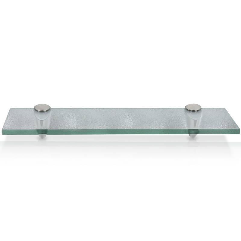 Glasregal 50x10x0,8 cm mit Halterung Glasboden Wandregal Badregal Ablage Regal Hängeregal Milchglas