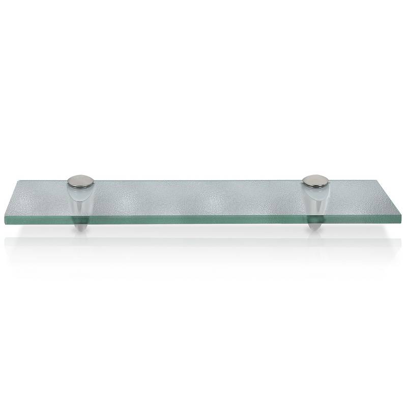 Glasregal 60x10x0,8 cm mit Halterung Glasboden Wandregal Badregal Ablage Regal Hängeregal Milchglas