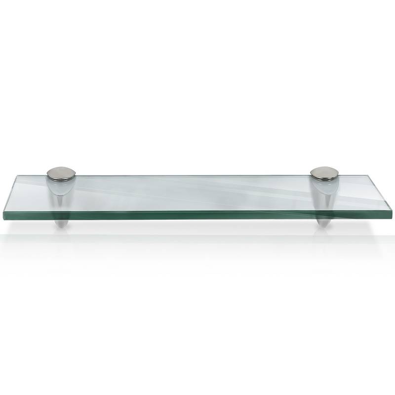 Glasregal 40x10x0,8 cm mit Halterung Glasboden Wandregal Badregal Ablage Regal Hängeregal Klarglas
