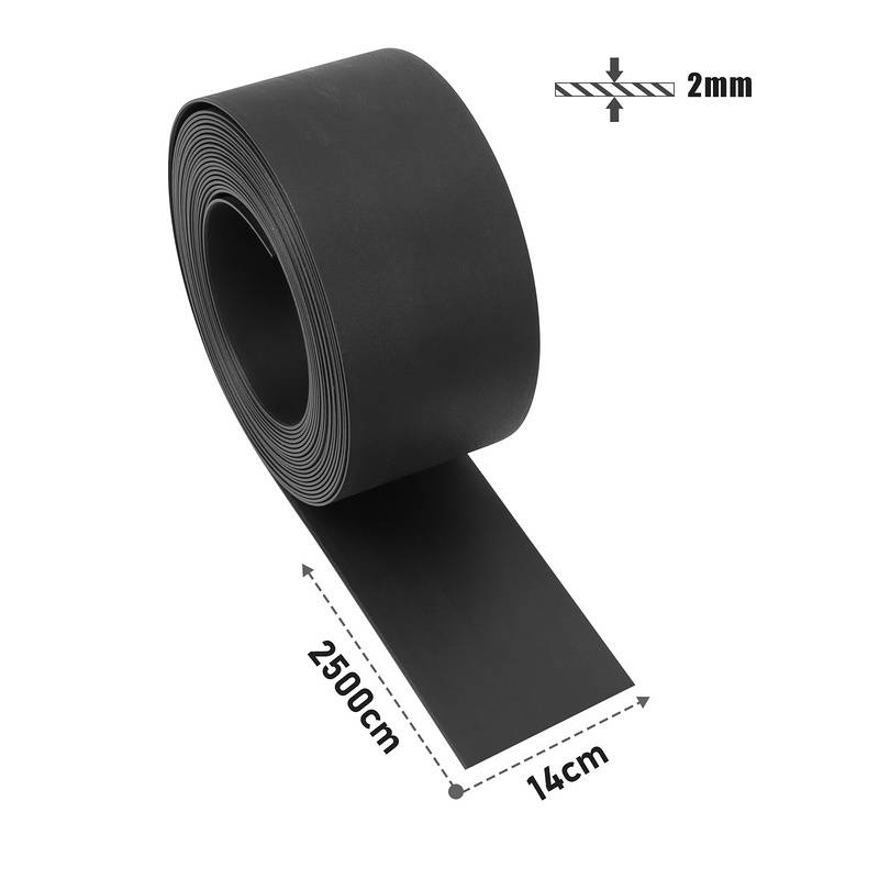 Kunststoff Rasenkante Beeteinfassung Flexible Rasenbegrenzung Beetumrandung Blumenbeet Mähkante Wurzelsperre Schwarz 2500*14*0.2cm
