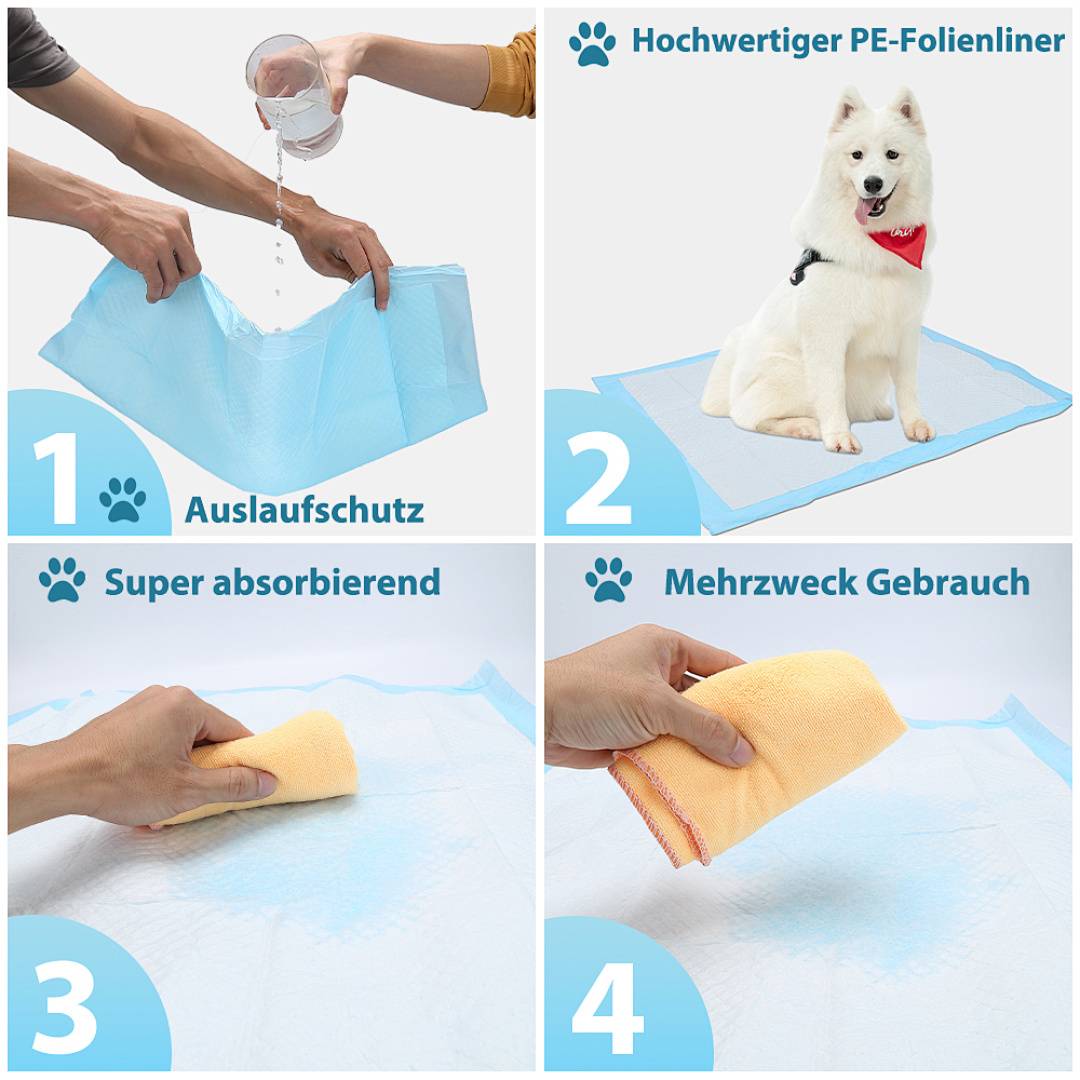 Welpenunterlagen Hunde Toilettenmatten Ultra saugfähige Welpen Trainingsunterlagen Tierpflege 60*60CM - 40X