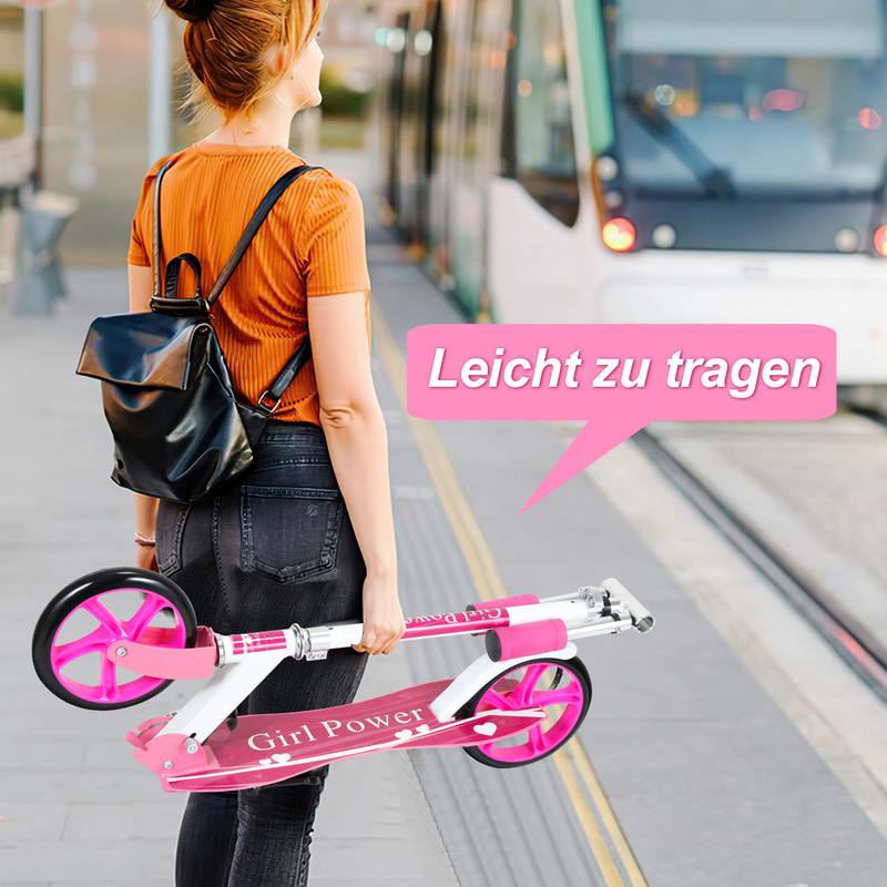 Kinderroller Tretroller Cityroller Kickscooter Kinderscooter Klappbar Scooter Höhenverstellbar Rosa