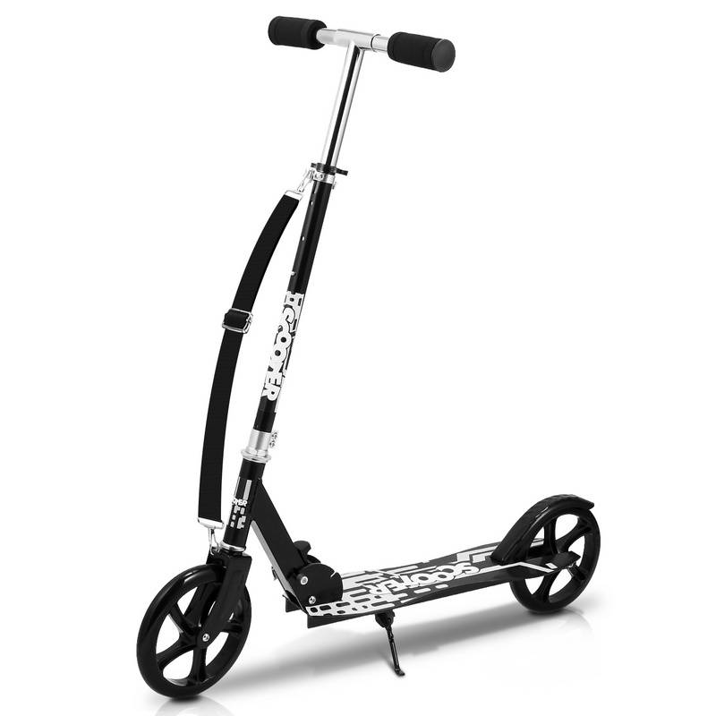 Kinderroller Tretroller Cityroller Kickscooter Kinderscooter Klappbar Scooter Höhenverstellbar Schwarz
