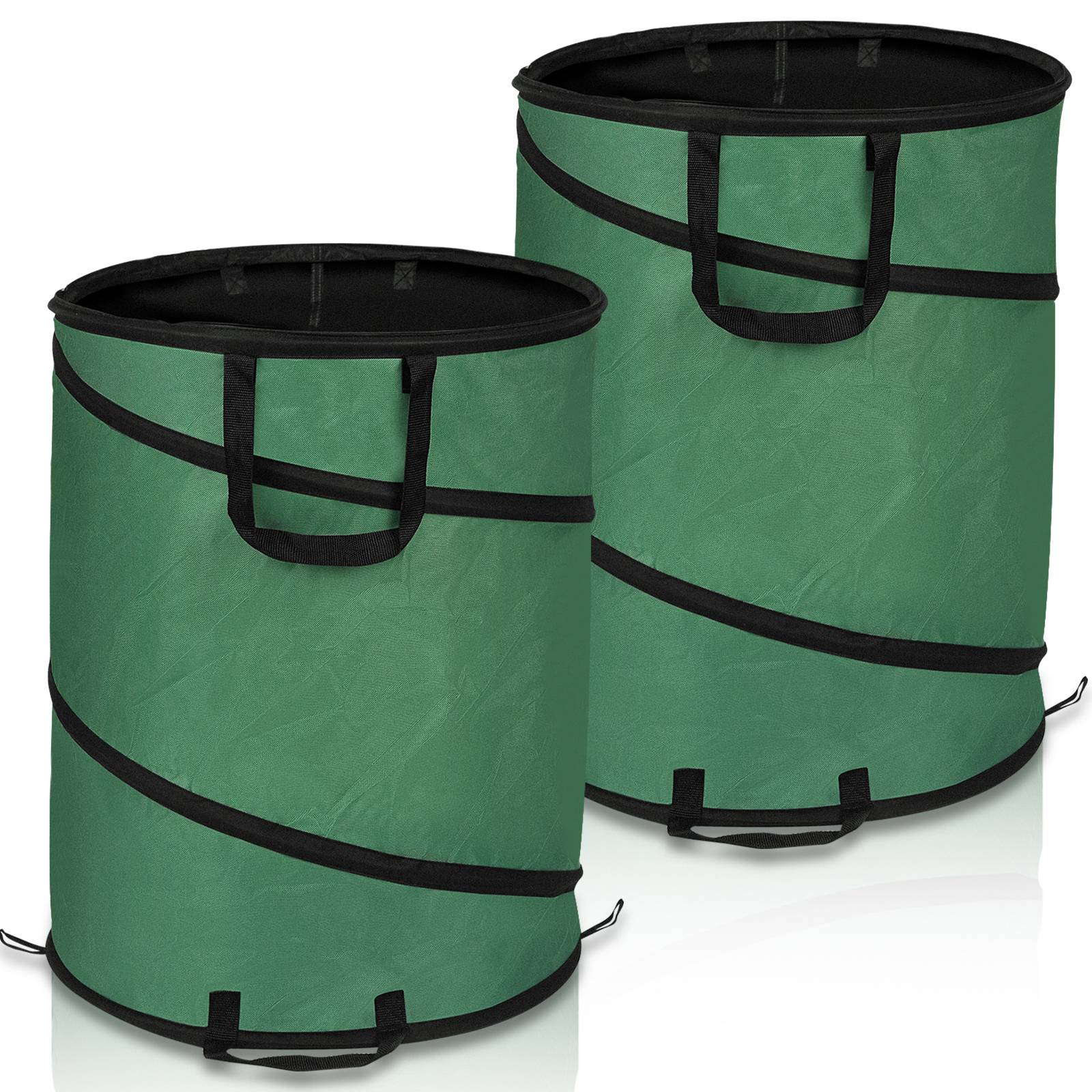 Gartensack 2X 170L Pop Up Laubsack Gartenabfallsack XXL Garten Tasche Rasensack mit Griffen Reißfest Wiederverwendbar