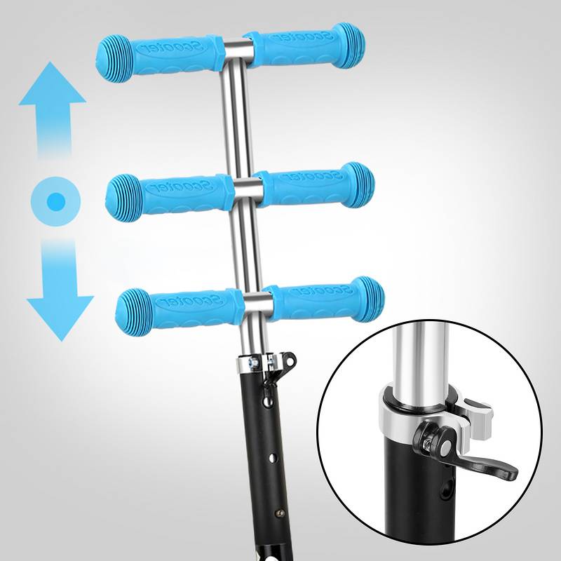Kinderroller Tretroller Cityroller LED Räder Kickscooter Dreiradscooter Höhenverstellbar Blau