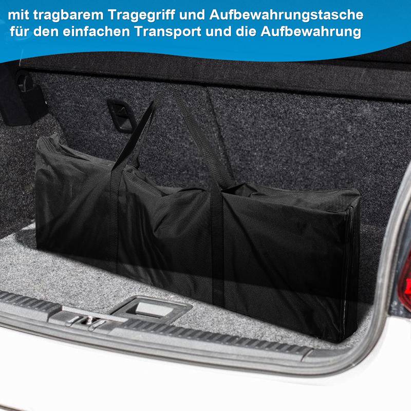 Rollstuhlrampe 152cm Auffahrrampe bis 300KG Anti-Rutsch Alu Verladerampe Tragbare Schwellenrampe für Rollatoren Rollstühle