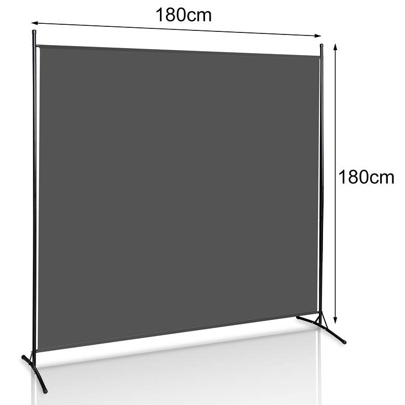 Paravent Outdoor Raumteiler Garten Spanische Wand Trennwand Raumtrenner 1 teilig Anthrazit