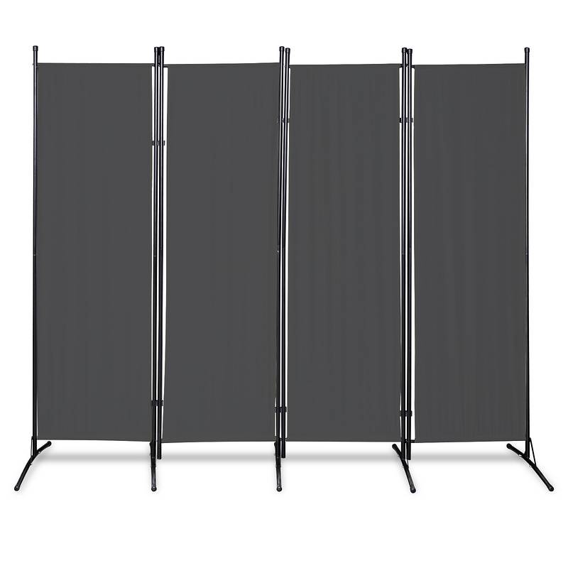 Paravent Outdoor Raumteiler Garten Spanische Wand Trennwand Raumtrenner 4 teilig Anthrazit