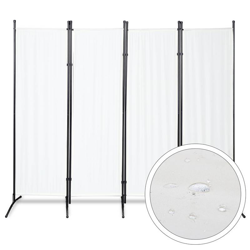 Paravent Outdoor Raumteiler Garten Spanische Wand Trennwand Raumtrenner 4 teilig Beige