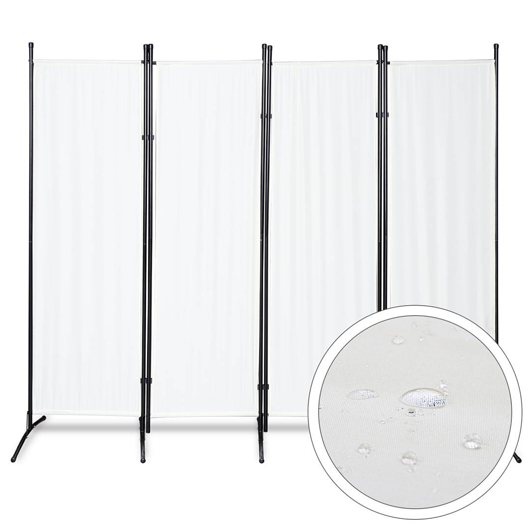 Paravent Outdoor Raumteiler Garten Spanische Wand Trennwand Raumtrenner 4 teilig Beige