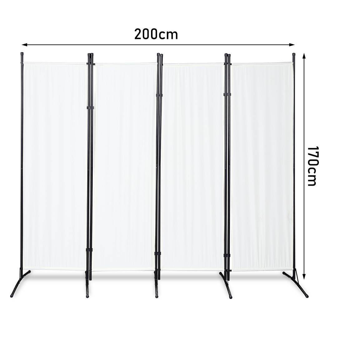 Paravent Outdoor Raumteiler Garten Spanische Wand Trennwand Raumtrenner 4 teilig Beige