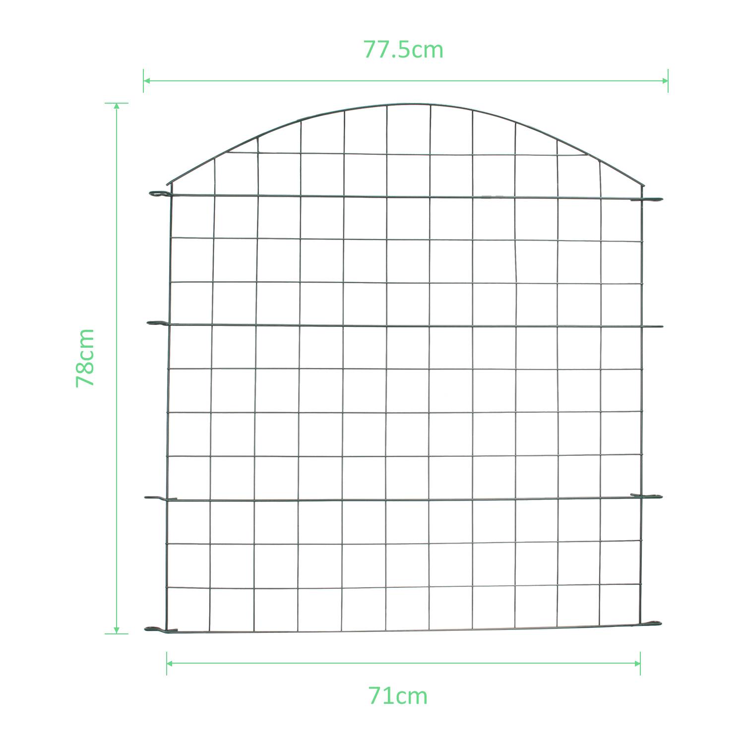 Teichzaun Gartenzaun 11tlg Set Zaun Teich 5 Zaunelemente und 6 Befestigungsstäben, Welpanauslauf, Metall, Gartenzaun, Freigehege, Teich, Zaun
