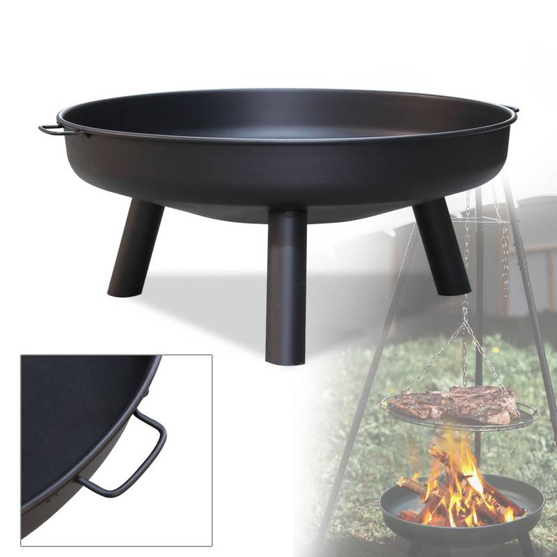 Feuerschale Heizstrahler 80 cm Gemütliche Feuer Garten Feuerkorb Terrassenfeuer