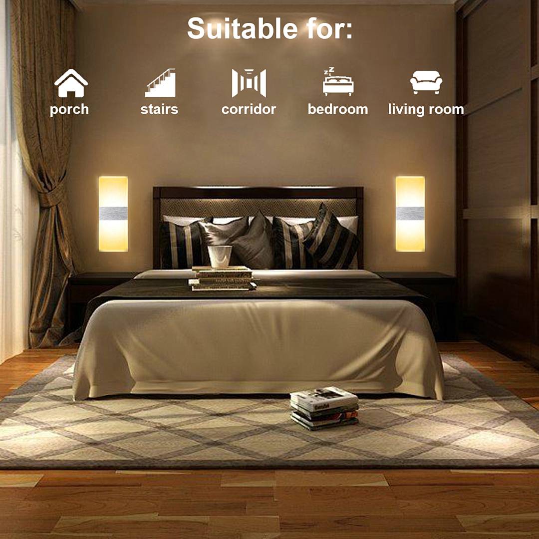 LED Wandleuchte 12W Flurleuchte Innen Wandstrahler Wandlampe Außen Flurlampe Warmweiß