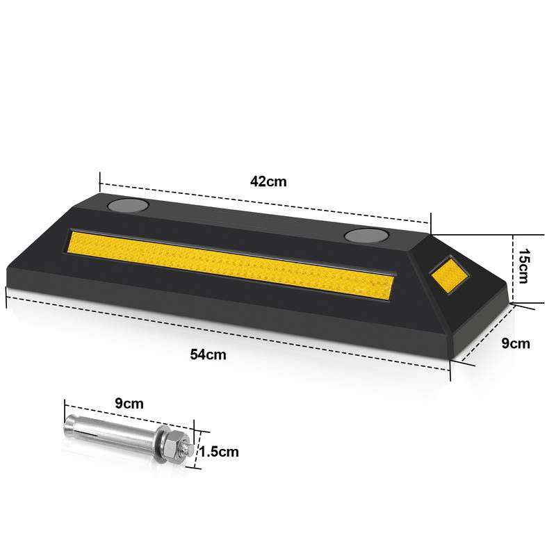 4X Radstopper Reflektor Reflexstreifen Abstandhalter Garage Parkplatzbegrenzung