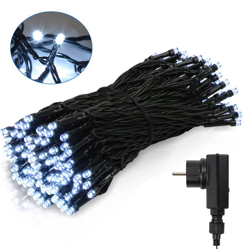 10m 100 Lichterkette LED Lichterkette IP44 Wasserdicht Weihnachtsbeleuchtung Kaltweiß