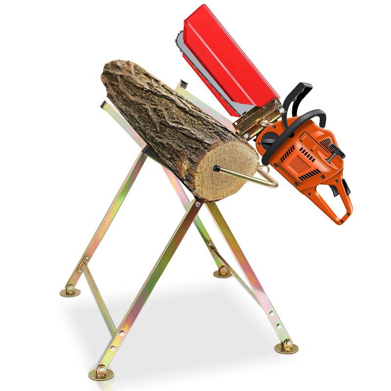 Sägebock für Brennholz Holzsägebock mit Kettensägenhalter Holz Säge Bock Kettensäge Sägehilfe