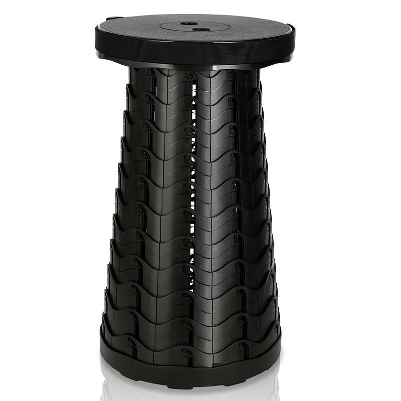 Tragbarer Klappstuhl klappbarer Campinghocker Gartenstuhl für Camping,Picknick 45x26CM Schwarz