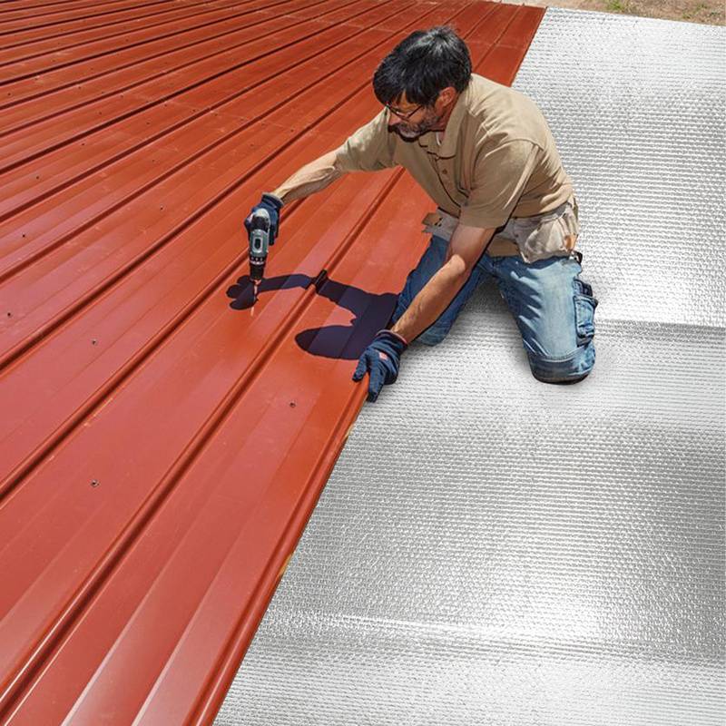 Isolierfolie Dämmfolie Doppelte Alu-Luftpolsterfolie Dachisolierung 3-4mm Reflexionsfolie Isolierungsfolie 1x10m