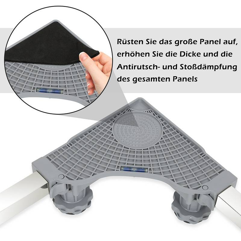 Waschmaschinen Untergestell Waschmaschinensockel Einstellbare für Waschmaschine 8 Beine+4 Räder