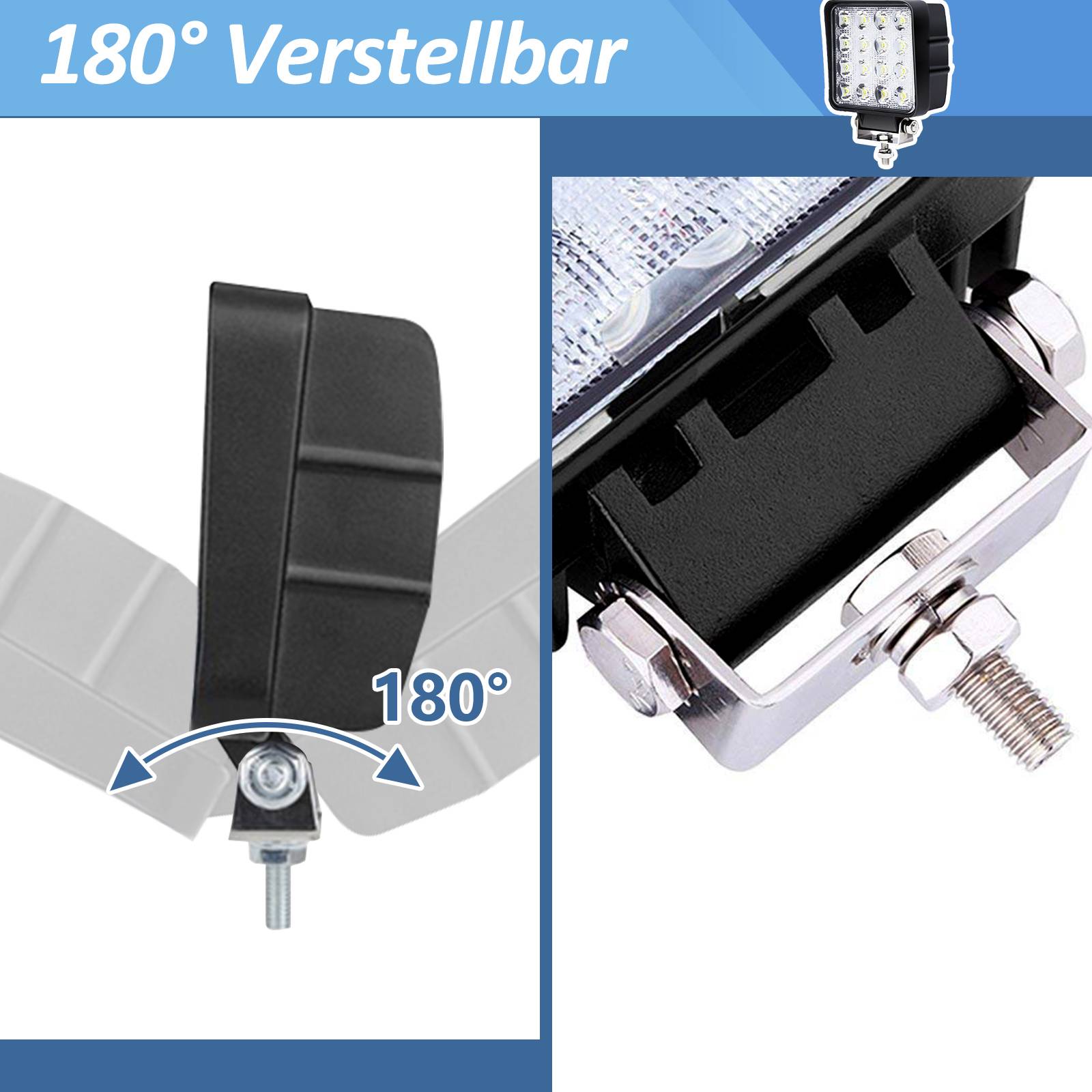 LED Scheinwerfer Arbeitsscheinwerfer 4 Stück LED KFZ 48W Auto Traktor Flutlicht Scheinwerfer, LED, Ausgestattet mit modernster LED-Technologie