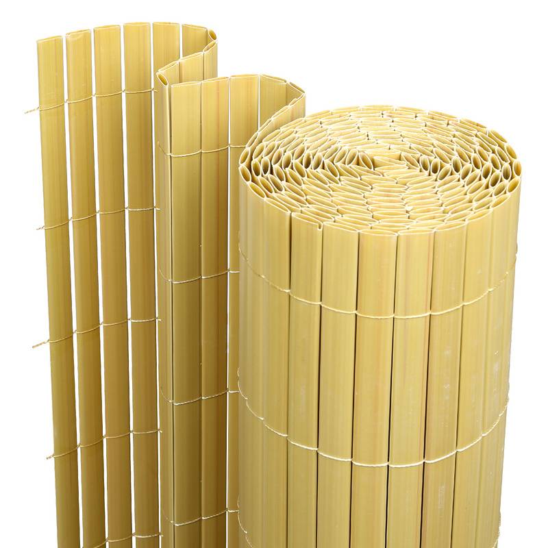 Sichtschutzmatte PVC Sichtschutzzaun Bambus Windschutz fur Garten Balkon und Terrasse 100x500cm