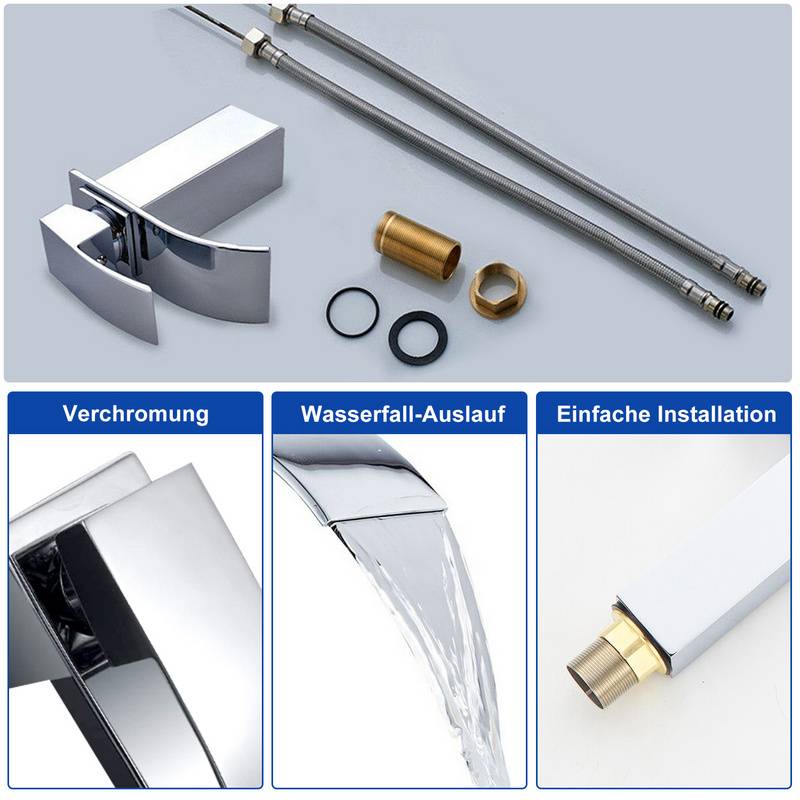 Wasserhahn Bad Waschbecken Badarmatur Mischbatterie Wasserhahn Wasserfall