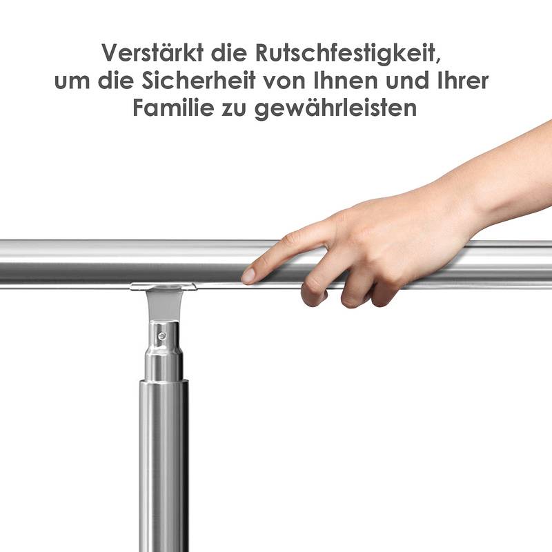 Geländer Treppengeländer Edelstahl Handlauf für Innen und Außen geeignet 160cm mit 5 Querstreben